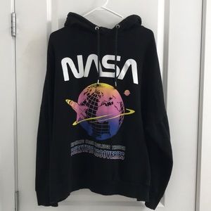 Oversized drop shoulder NASA hoodie